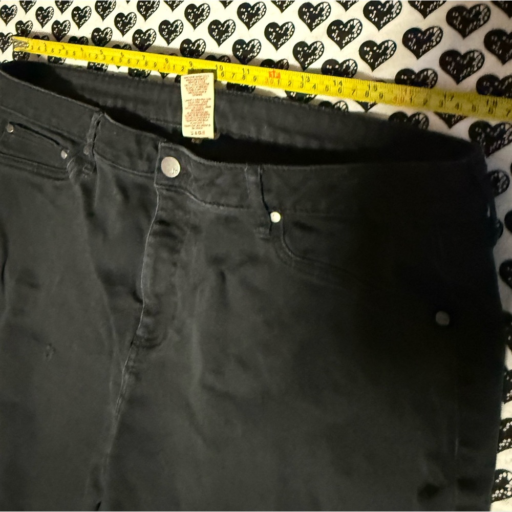 Black Distressed Jeans faded glory size 16 - Picture 8 of 12